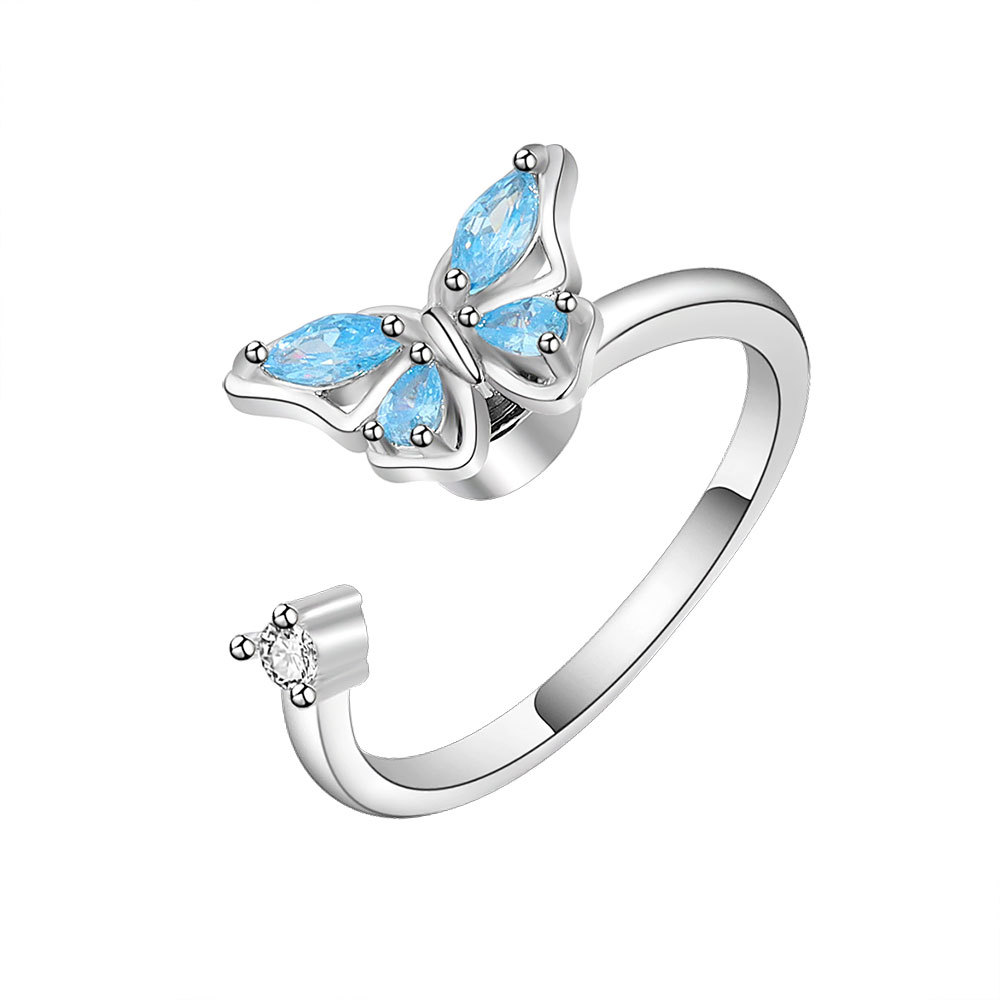 SV925 / BUTTERFLY SPIN RING – TranquilJewel